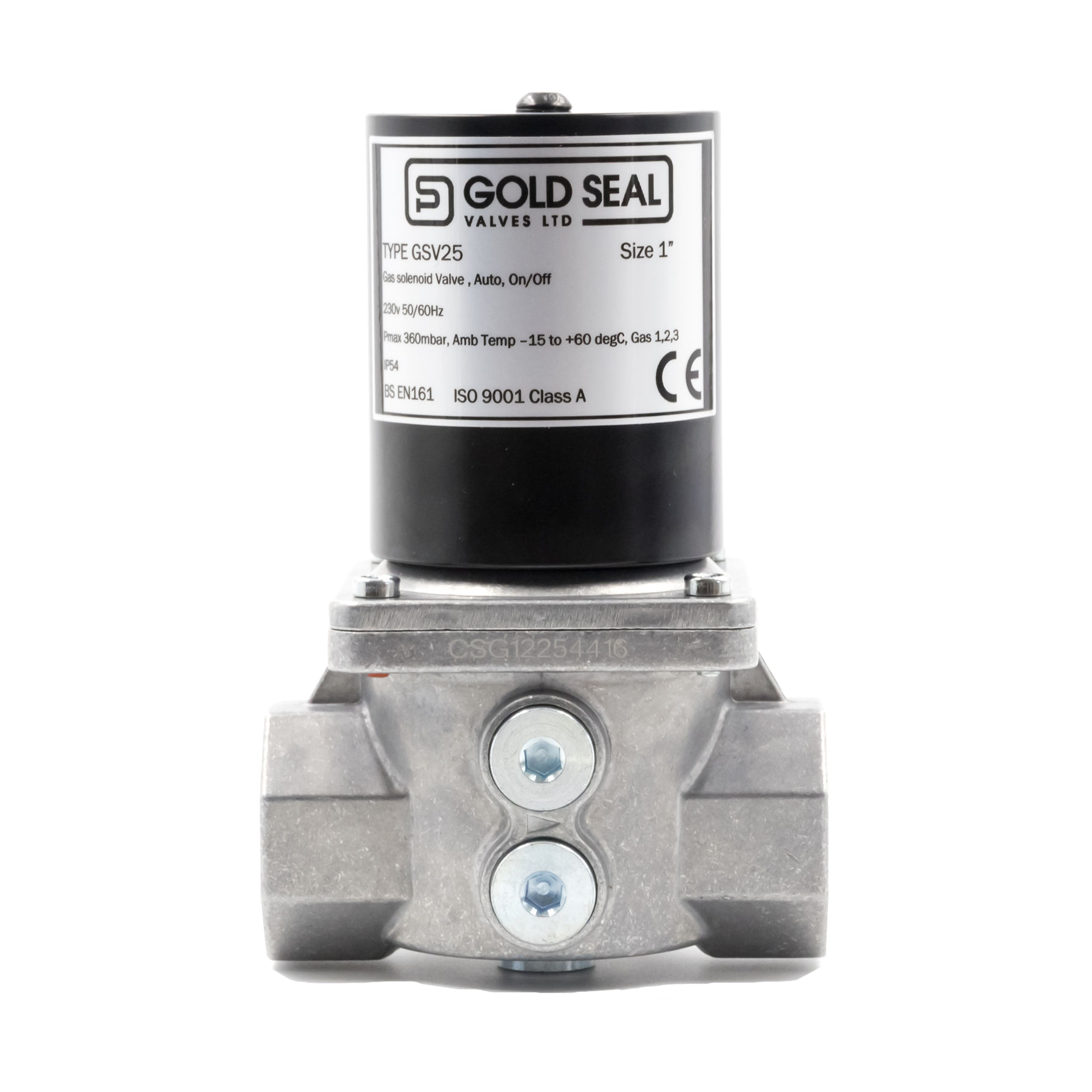 Screwed 240V Goldseal Gas Solenoid Valve (Normally Closed)